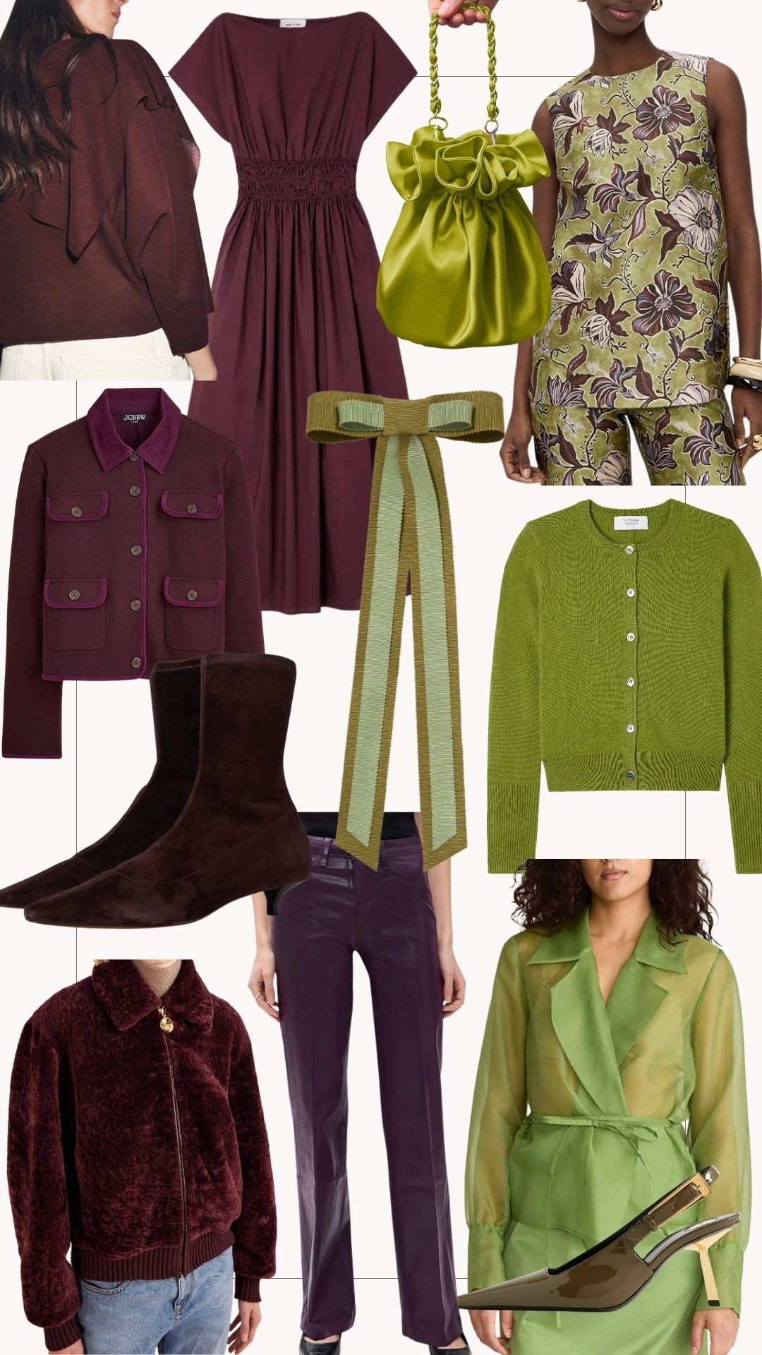 Burgundy &amp; pear 🍐 Late fall/early winter color combos to try! 

#LTKootd #LTKSeasonal #LTKHoliday