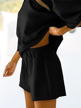 Tankaneo Womens Pajama Sets 3/4 Sleeve Oversized Tops & Loose Fit Shorts Lounge Set with Pockets ... | Amazon (US)