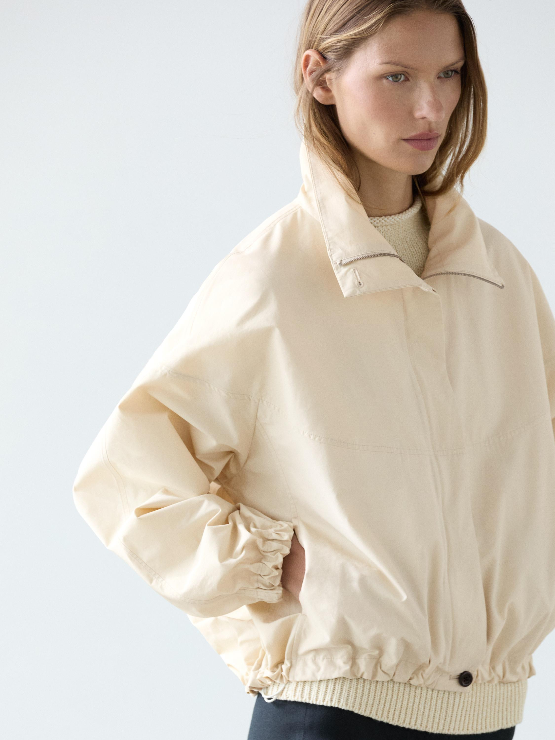 High neck bomber puff jacket | Massimo Dutti UK