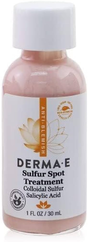 DERMA-E Sulfur Spot Treatment – Sulfur and Salicylic Acid Lotion for Breakout-Prone Skin – So... | Amazon (US)