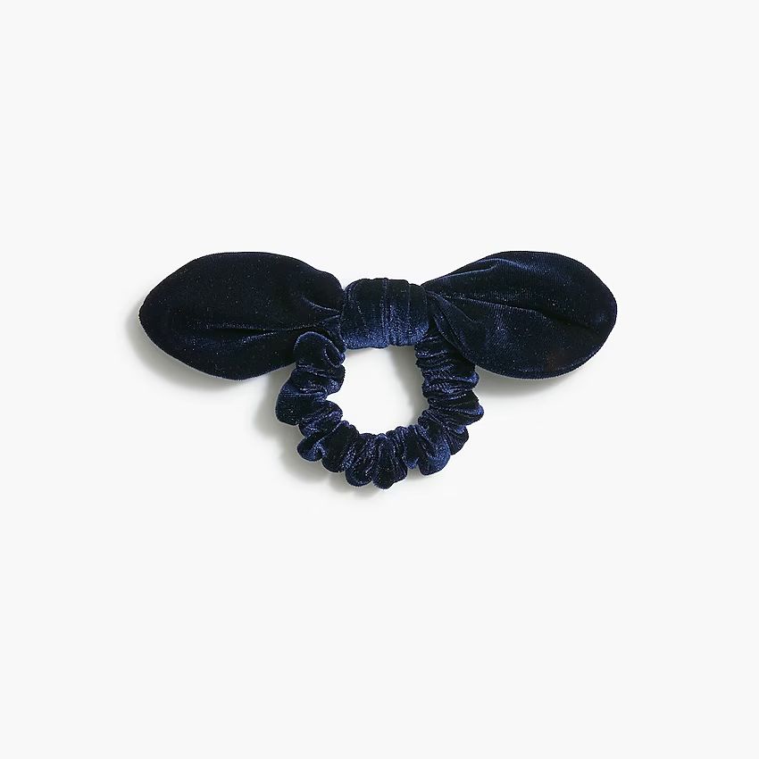 Velvet scrunchie with bow | J.Crew Factory