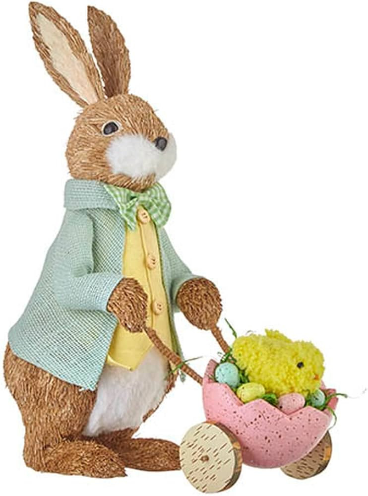 The Bridge Collection Bunny with Chick in Wagon Easter Figurine | Amazon (US)