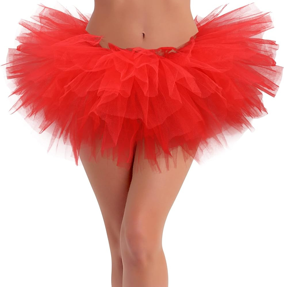 Tutus for Women 5 Layered Adult Tutu Skirts for Women Halloween Tutu for Womens 80s Costume Women... | Amazon (US)