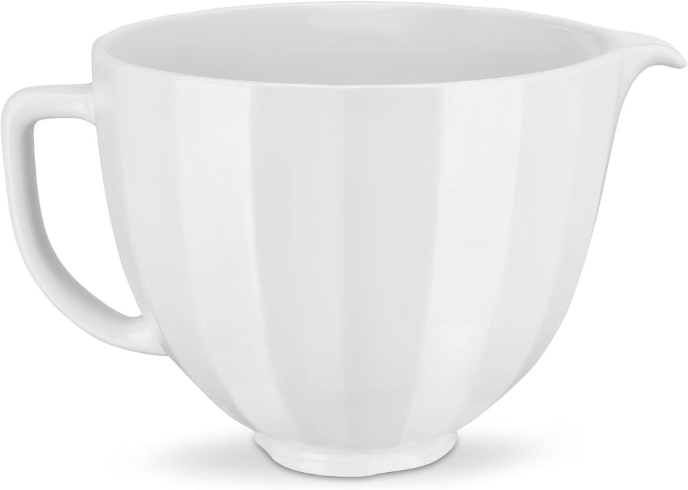 KitchenAid 5 Quart Ceramic Bowl for all KitchenAid 4.5-5 Quart Tilt-Head Stand Mixers KSM2CB5PWS,... | Amazon (US)