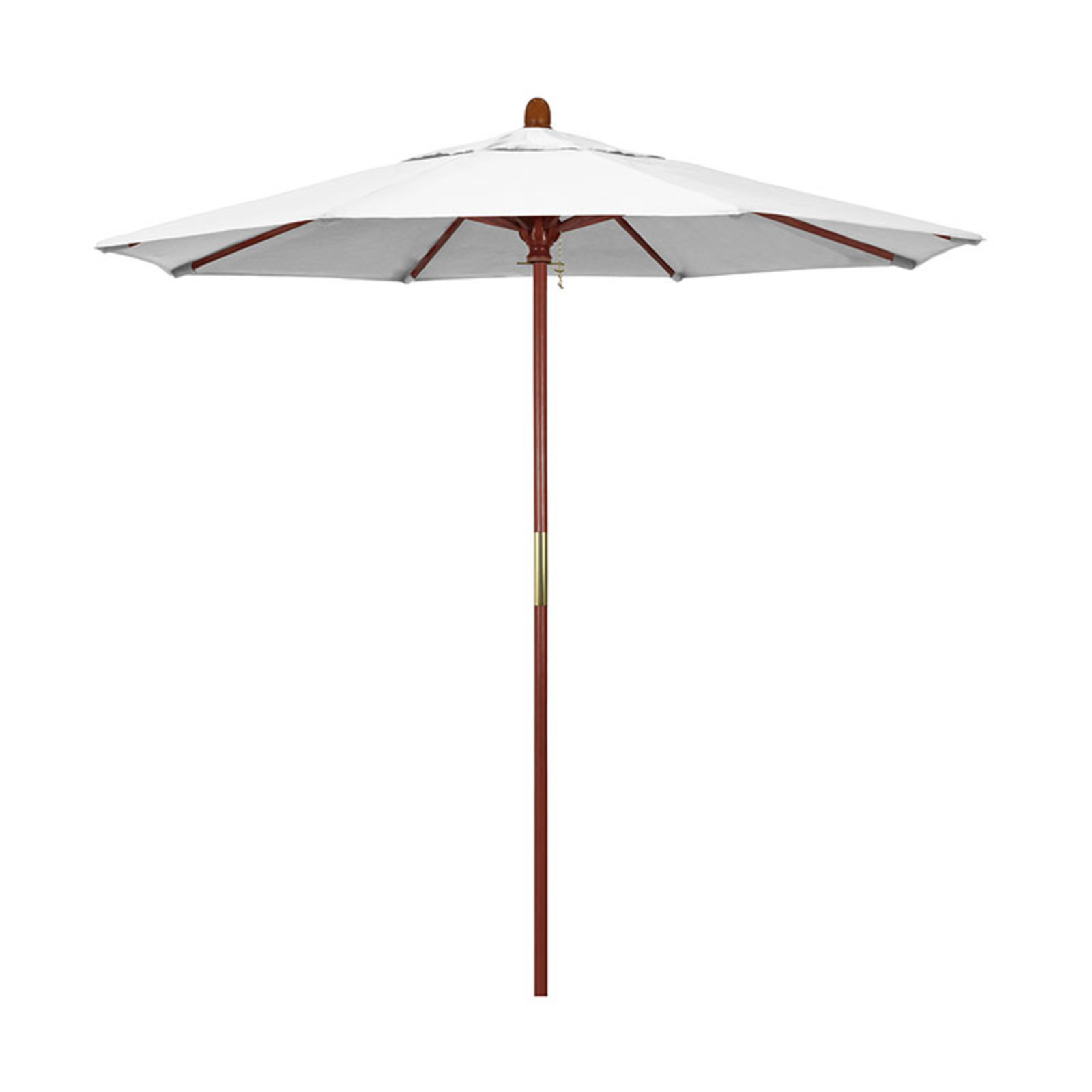 Round Outdoor Patio Umbrella, Wood with Manual Lift - Natural, 7.5' | The Company Store