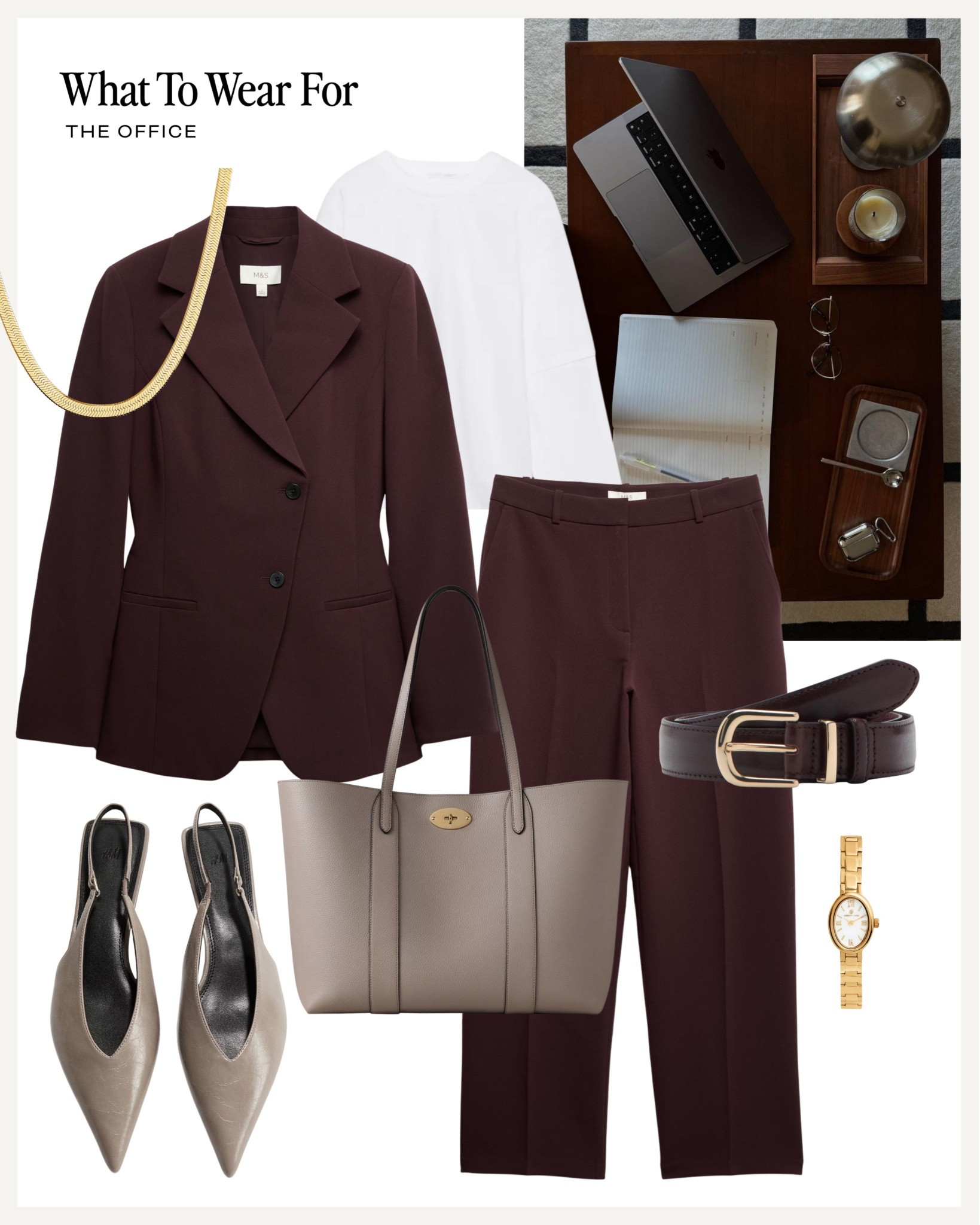 The office 💻 

Burgundy suit / marks and Spencer / workwear / beige mulberry bag / sling backs 

#LTKworkwear #LTKuk #LTKstyletip