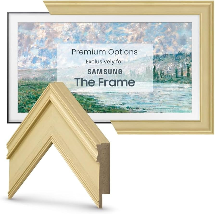 Frame My TV Deco TV Frames - Antique White Smart Frame Compatible ONLY with Samsung The Frame TV ... | Amazon (US)