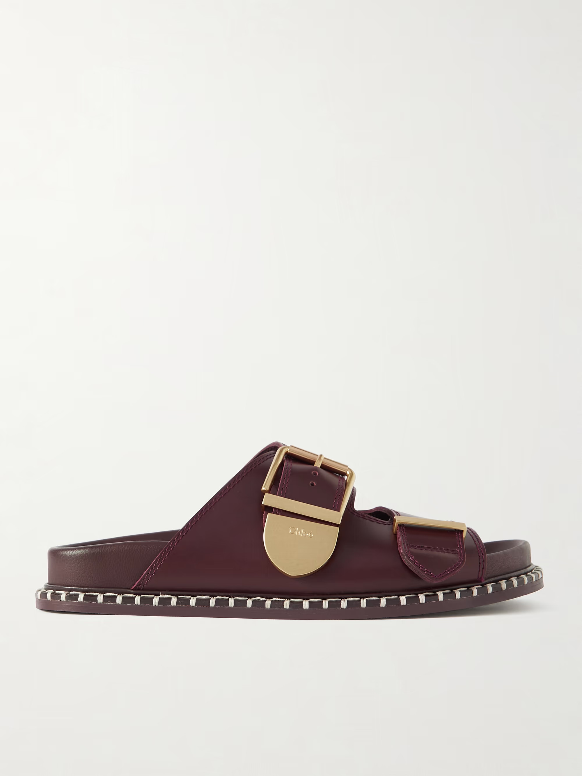 + NET SUSTAIN Rebecca whipstiched leather slides | NET-A-PORTER (US)