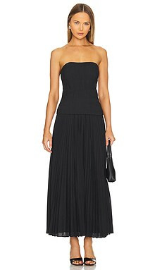 Acler Bristol Midi Dress in Black from Revolve.com | Revolve Clothing (Global)