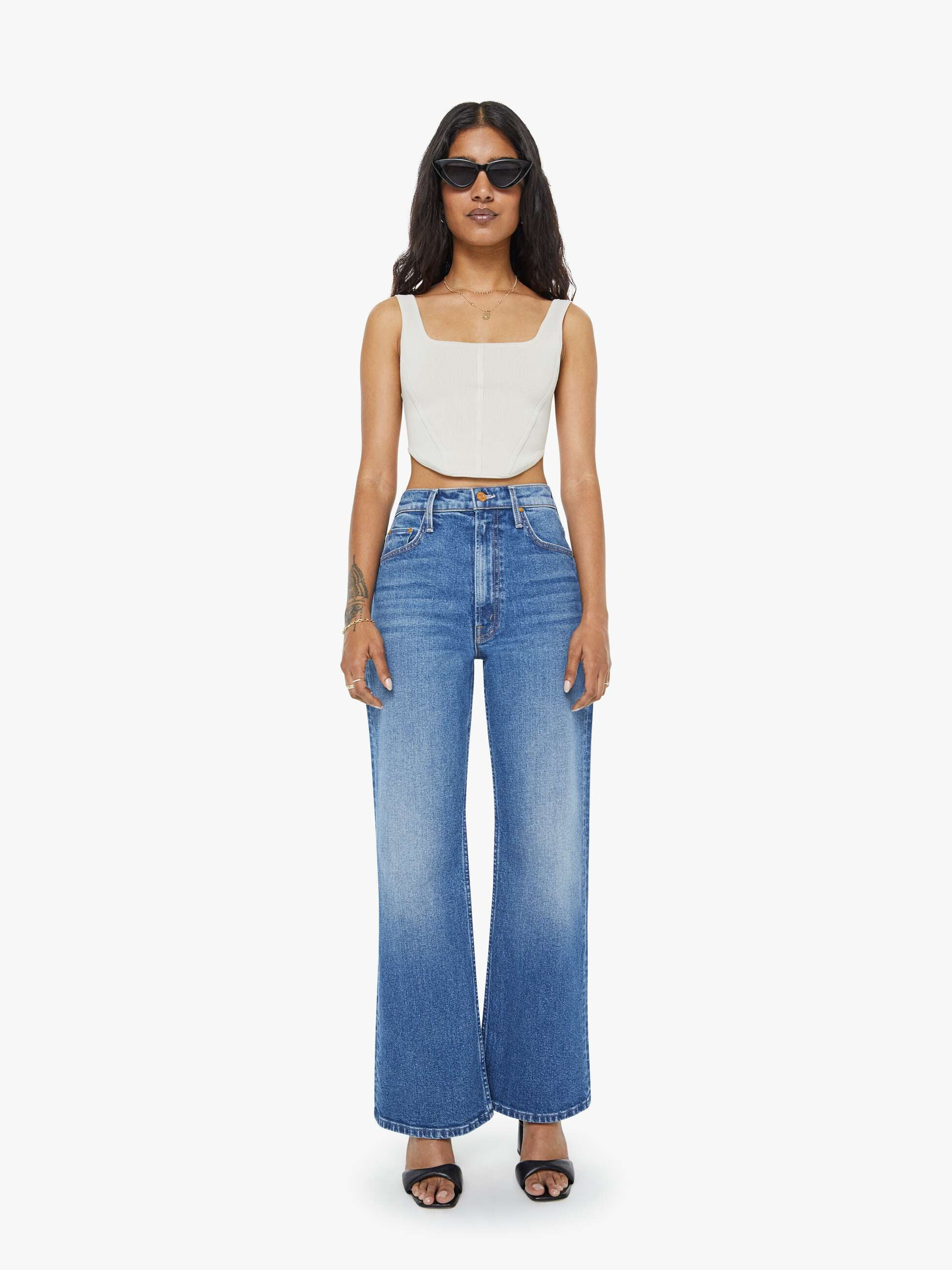 PETITES The Lil High Waisted Bookie Sneak - Knick Knack Paddy Whack | Mother Denim