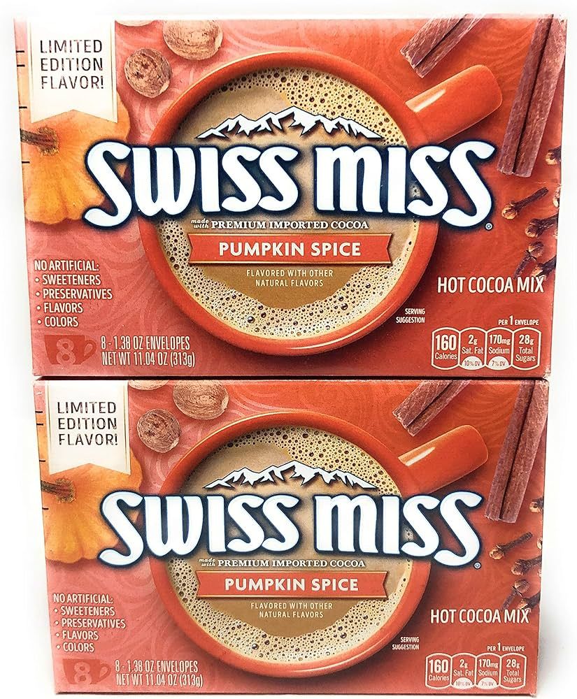 Limited Edition Swiss Miss Pumpkin Spice Hot Cocoa Mix | 2 Pack in Joyful Selection Protective Pa... | Amazon (US)