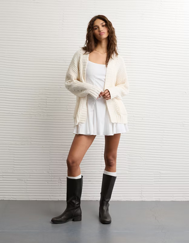 AE Chenille Cardigan Sweater | American Eagle Outfitters (US & CA)