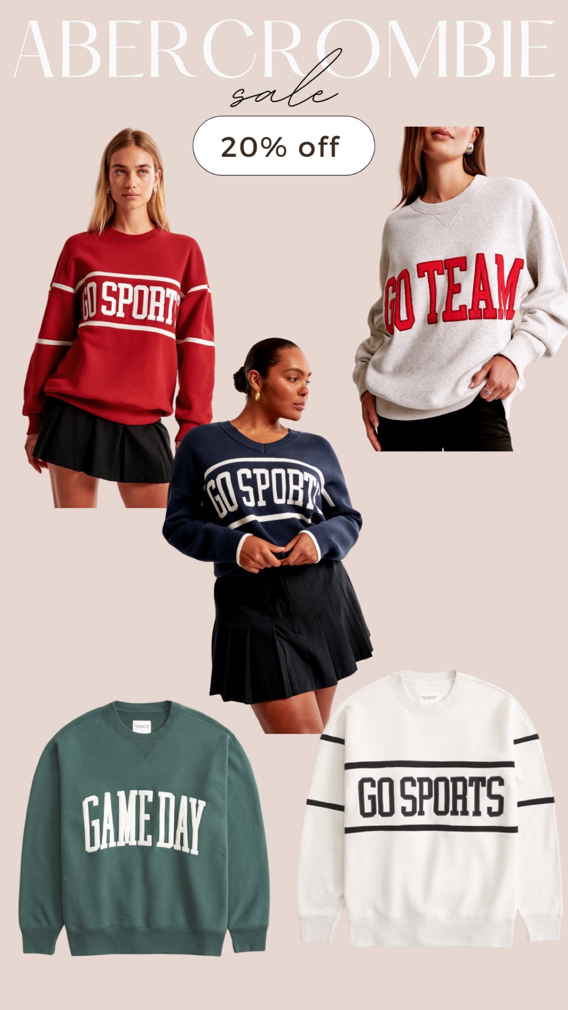 Abercrombie game day sweatshirts on sale! Use code AFLTK. 

#LTKSaleAlert #LTKFindsUnder100 #LTKFallSale
