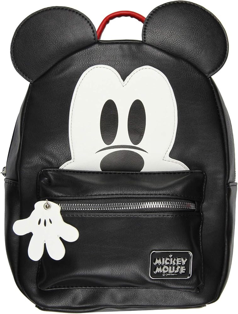 Disney Mickey Mouse 3D Character Ears Faux Leather Mini Backpack Purse | Amazon (US)