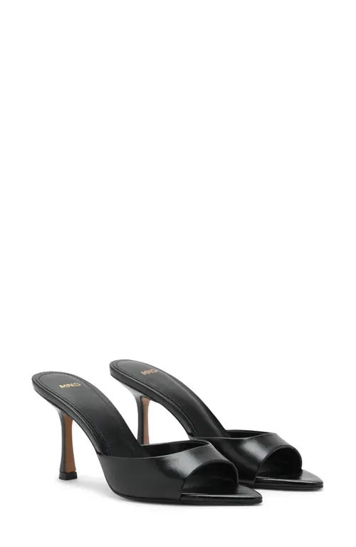 MANGO Pointed Toe Slide Sandal in Black at Nordstrom, Size 6Us | Nordstrom