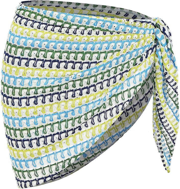 ZAFUL Sarong Coverups for Women Beach Vacation Fishnet See Thru Tie Side Bathing Suit Cover Up Mi... | Amazon (US)