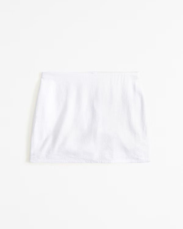 linen-blend mini skort | Abercrombie & Fitch (US)