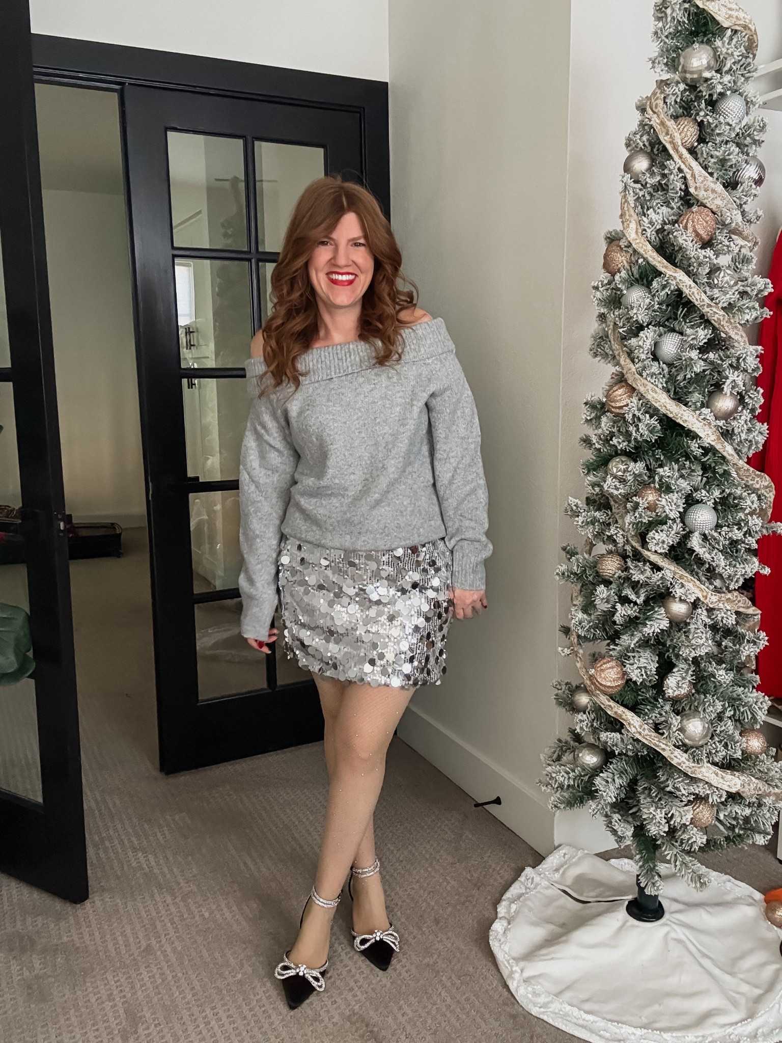 Holiday party outfit. Sequin skirt. 

#LTKPetite #LTKHoliday #LTKFindsUnder50