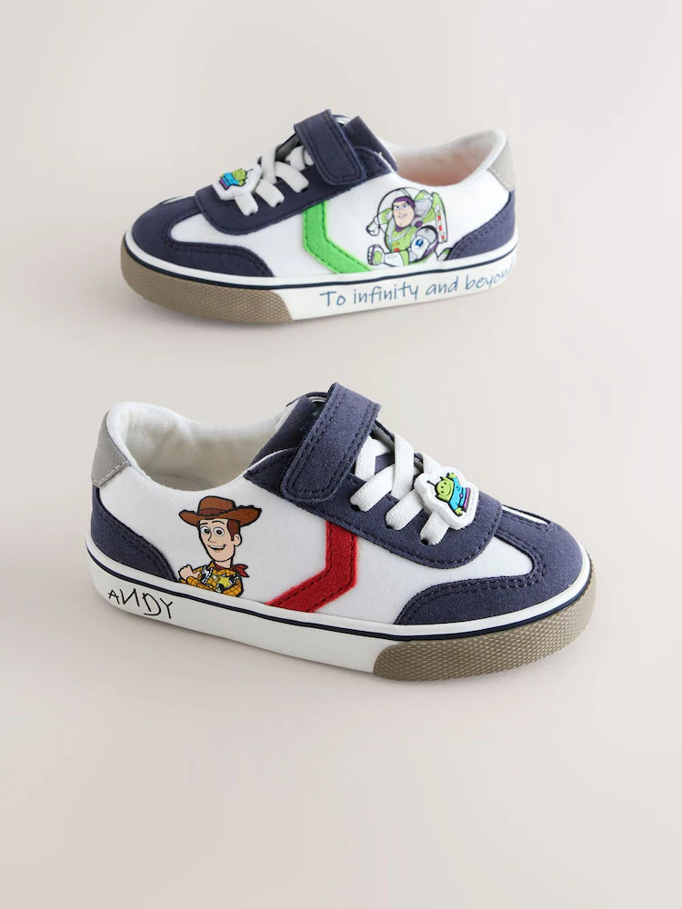 White Toy Story Touch Fastening Elastic Lace Trainers | Next US
