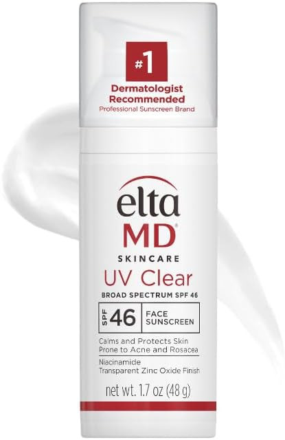 EltaMD UV Clear Face Sunscreen, Oil Free Sunscreen for Sensitive Skin with Zinc Oxide, Dermatolog... | Amazon (US)
