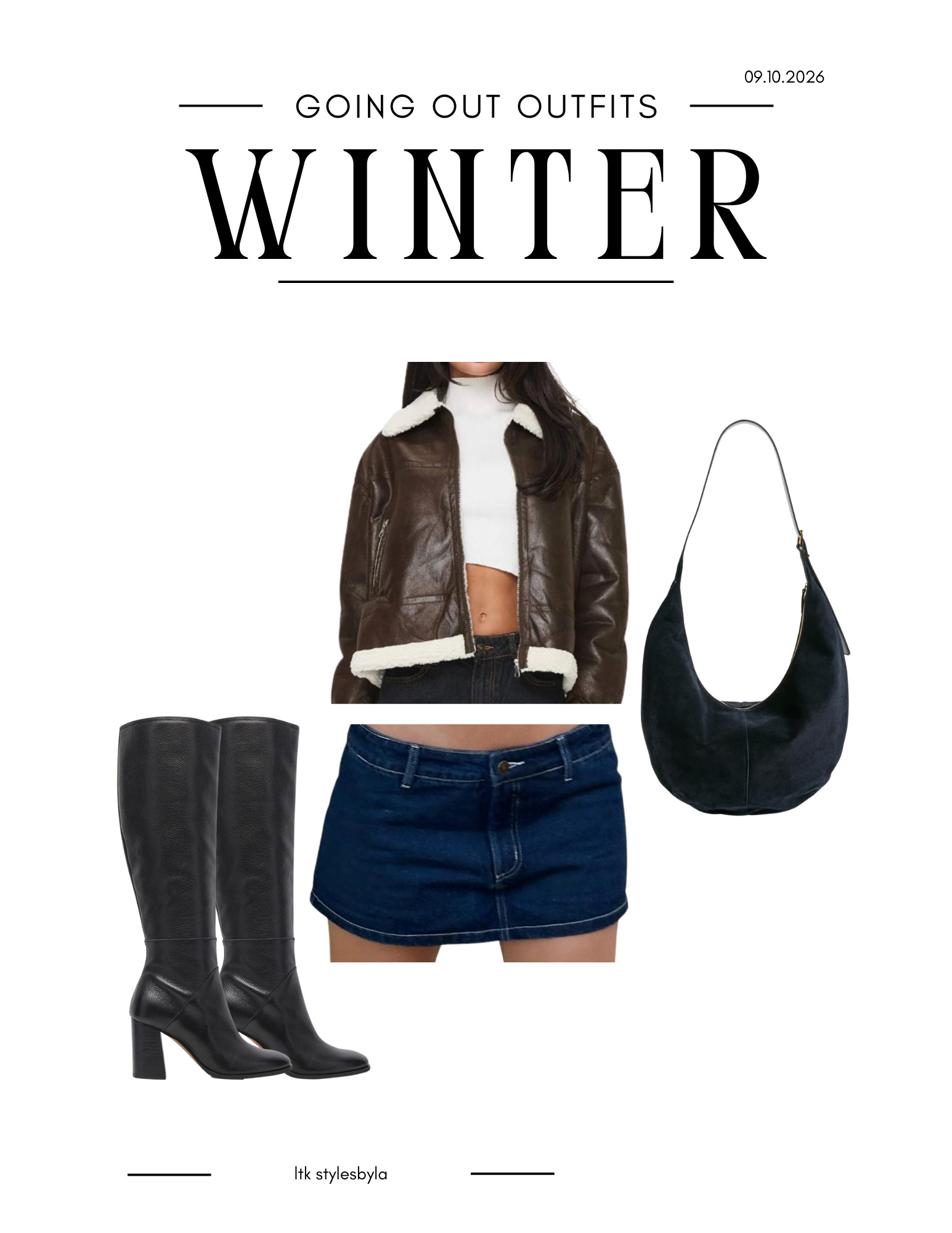  

 Cold nights, bold fits 🤍❄️
This winter going-out look is all about contrast—an edgy leather mini paired with sleek tall boots for that effortlessly cool vibe. Add cozy layers up top and minimal accessories to keep it chic, warm, and ready for a night out. Perfect for dinners, drinks, or any winter plans that call for a little extra confidence ✨🖤

#LTKSeasonal #LTKgrwm #LTKootd