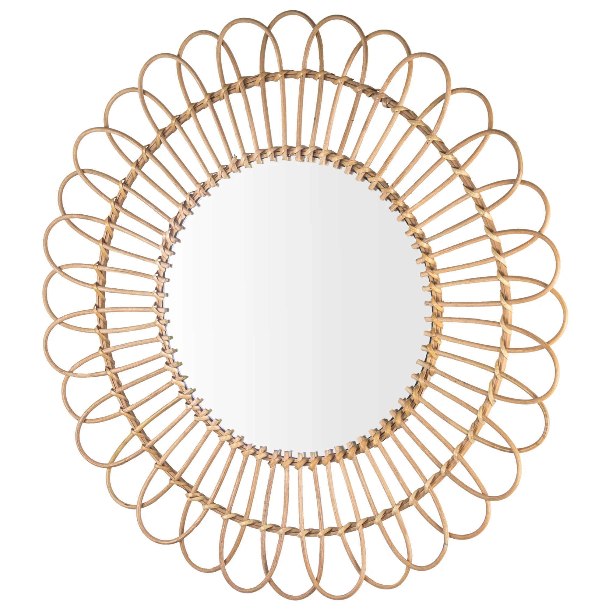 Woven Rattan Sunburst Accent Wall Mirror | Walmart (US)