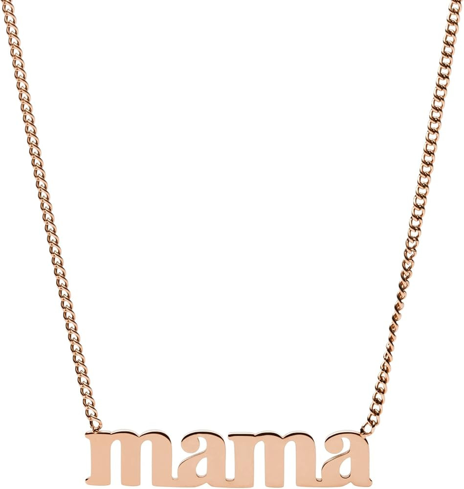 Fossil Women's Rose Gold-Tone Stainless Steel Pendant Chain Necklace | Amazon (US)