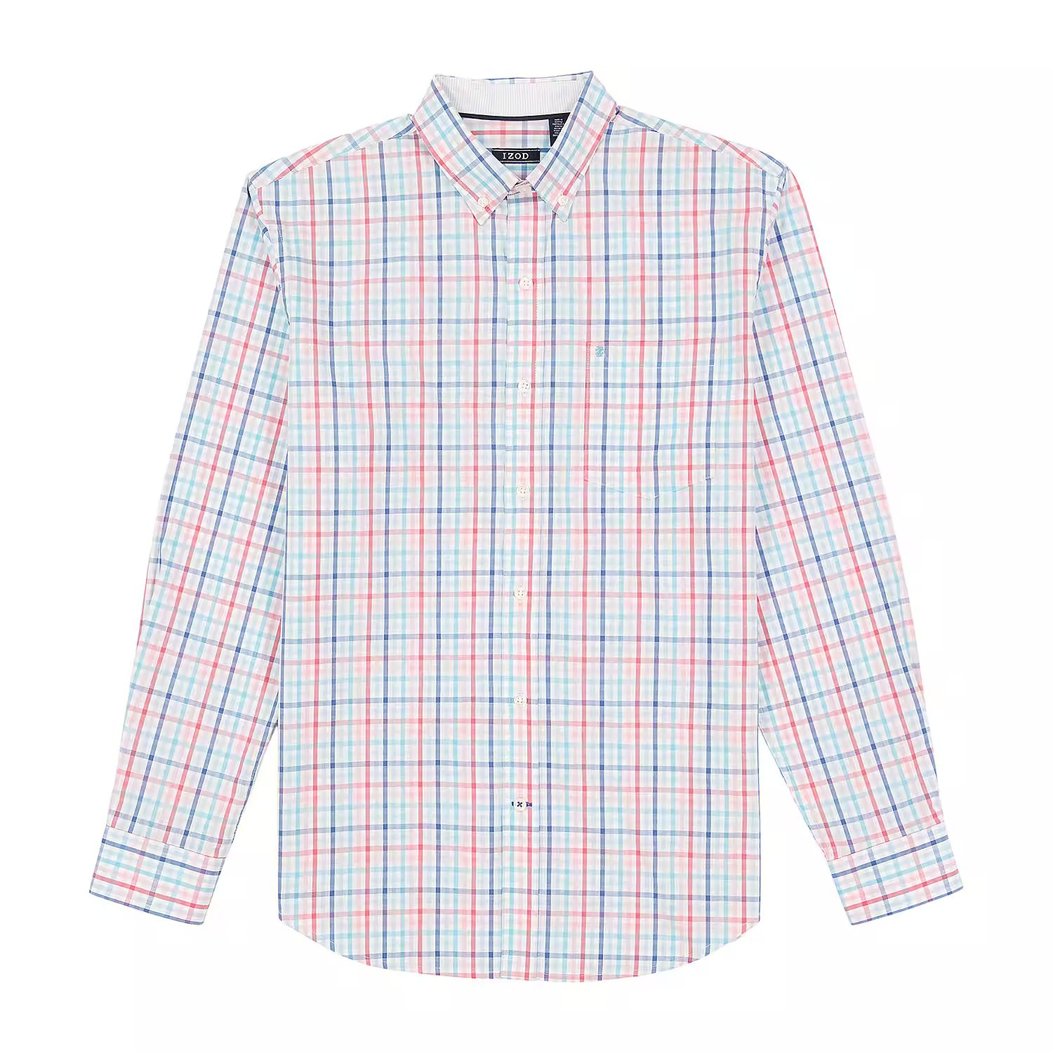 IZOD Premium Essential Mens Classic Fit Long Sleeve Plaid Button-Down Shirt | JCPenney