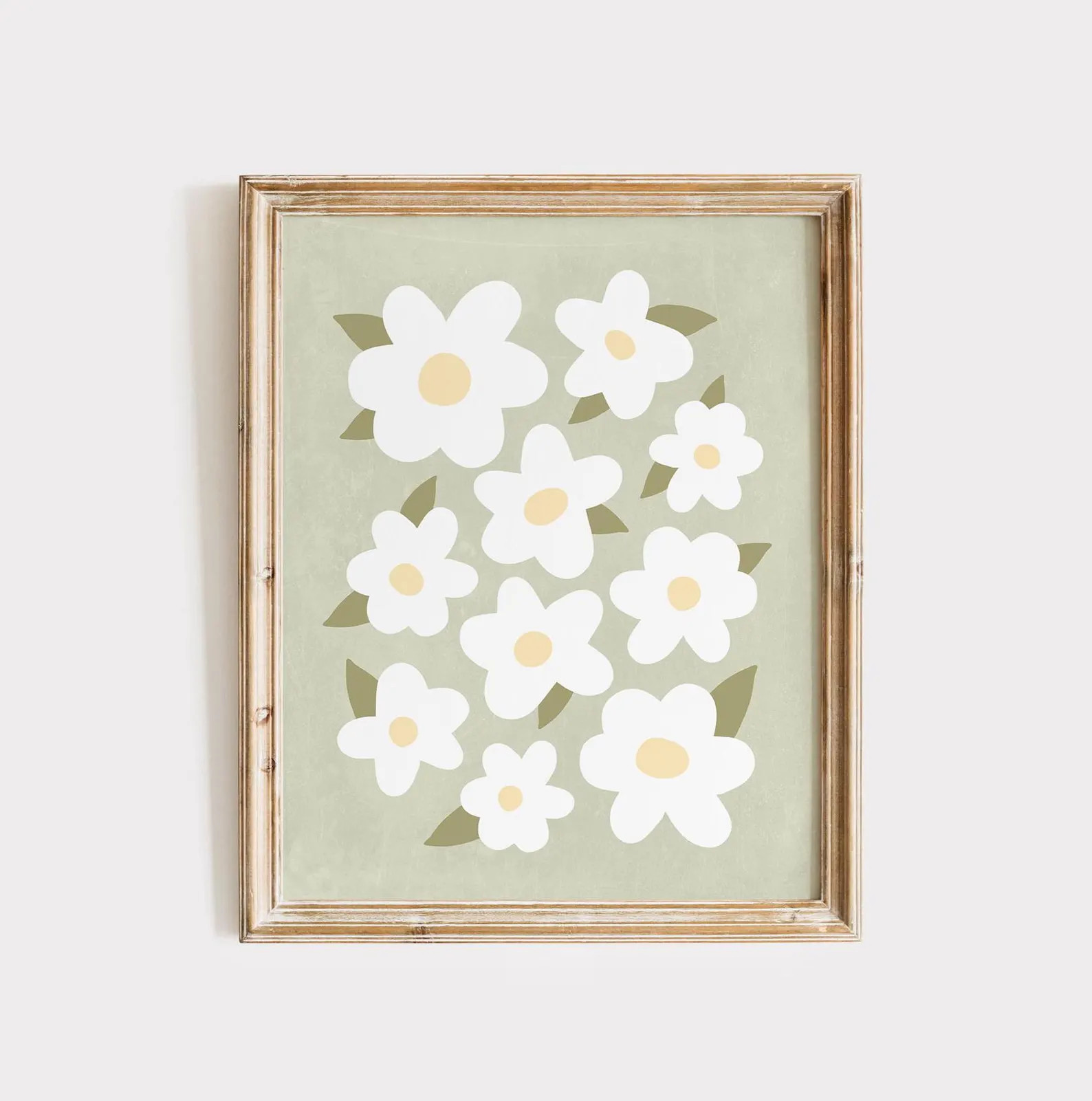 Sage Girl Nursery Prints, Daisy Nursery Wall Art, Sage Daisy Print Girl, Vintage Girl Bedroom Pri... | Etsy (US)