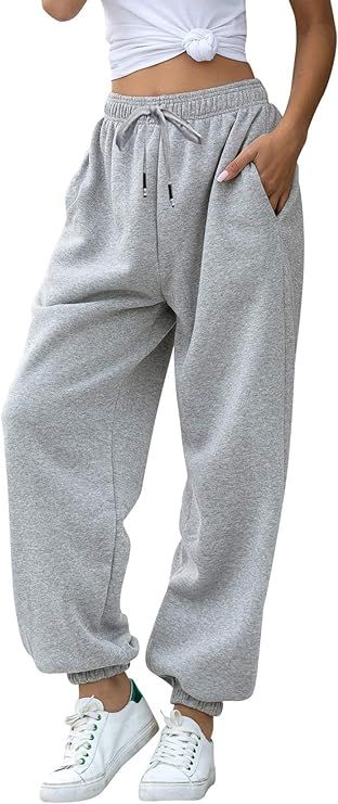 VINMEN Cinch Bottom Sweatpants for Women with Pockets | Amazon (US)