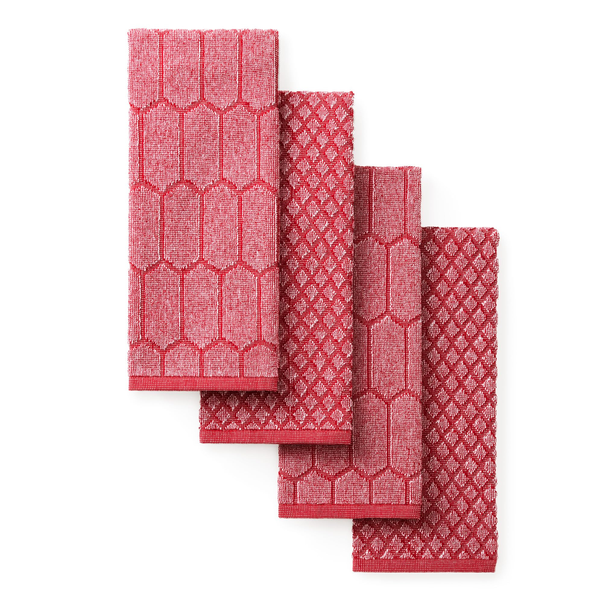 Martha Stewart Honeycomb Chambray Textured Kitchen Towel 4-Pack Set, 100% Cotton with Absorbent T... | Amazon (US)