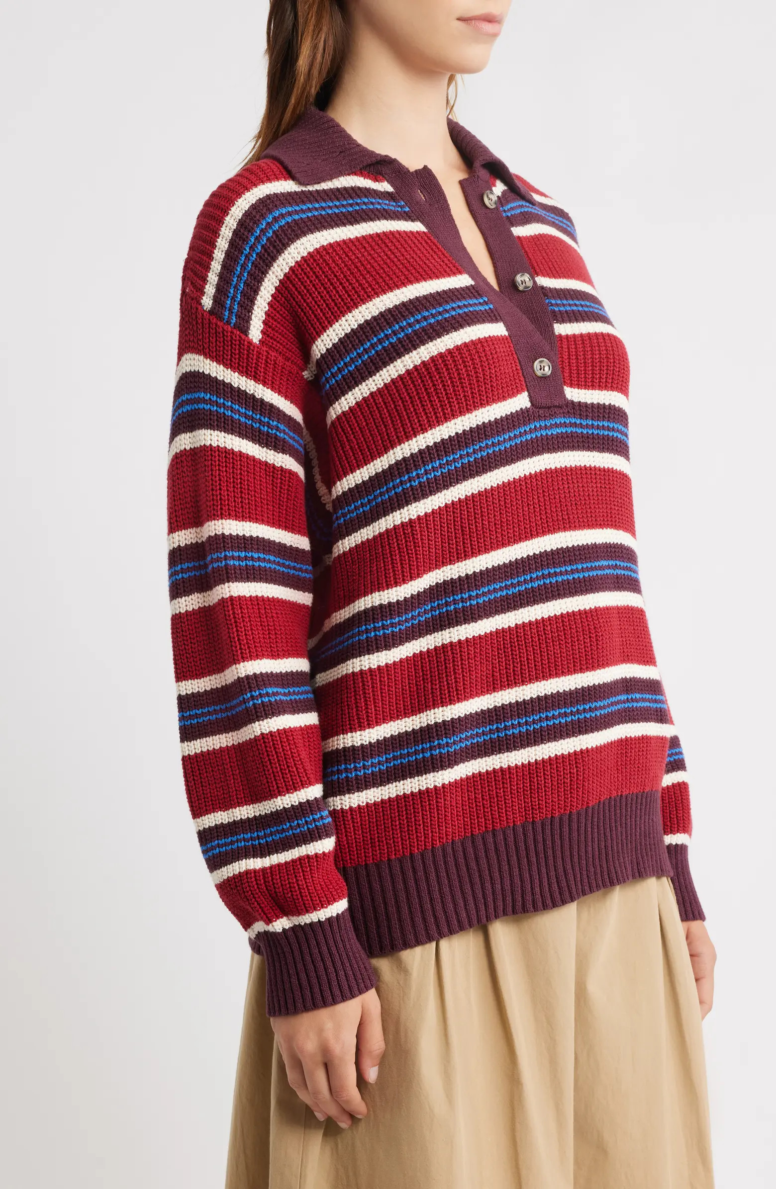 Damson Madder Ilona Stripe Organic Cotton Sweater | Nordstrom | Nordstrom
