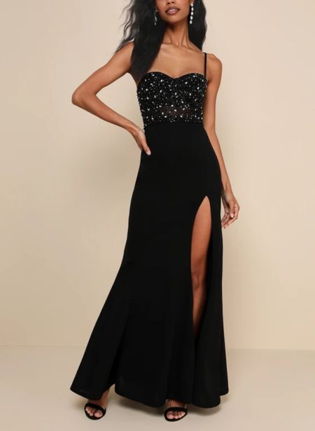 Shop black cocktail dresses and cocktail party dresses! The Luxe Allure Black Beaded Rhinestone Bustier Maxi Dress is under $100.

Keywords: Spring dress, summer dress, LBD, black maxi dress, black dress, sequin dress, lace dress, midi dress, mini dress, summer dresses, date night outfit, date night, day date, party dress, gala, Easter, tulle dress



#LTKGala 

#LTKparties #LTKfindsunder100