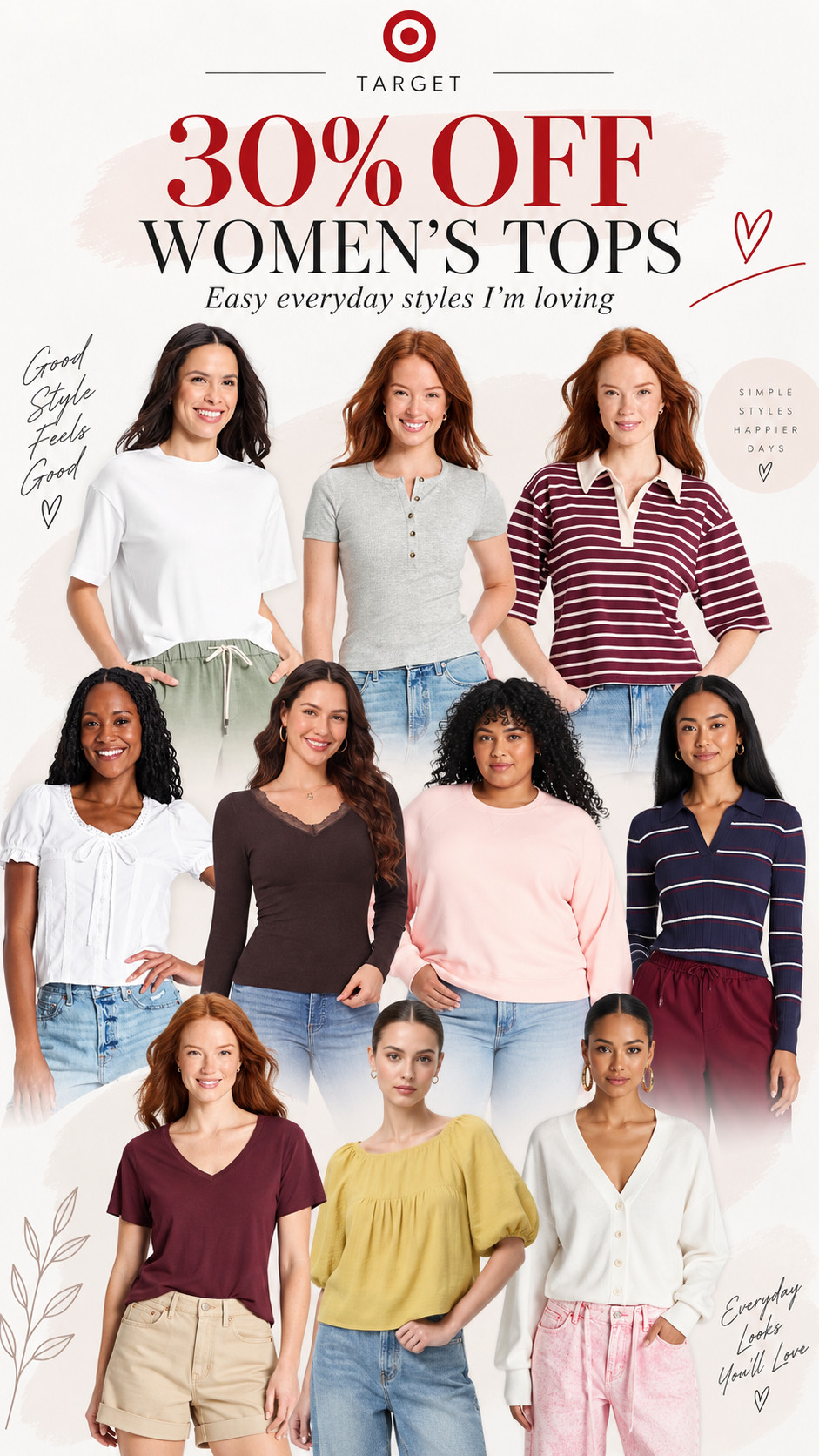 Target 30% off women's tops 

 #LTKgrwm #LTKootd #LTKSaleAlert