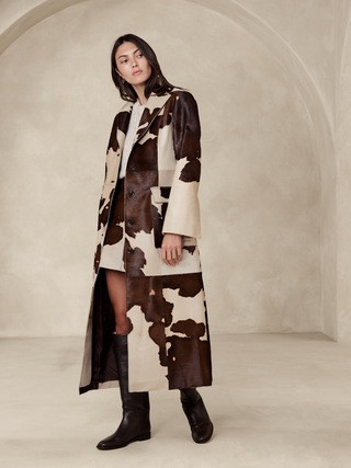 Maryam Haircalf Leather Coat | Banana Republic (US)