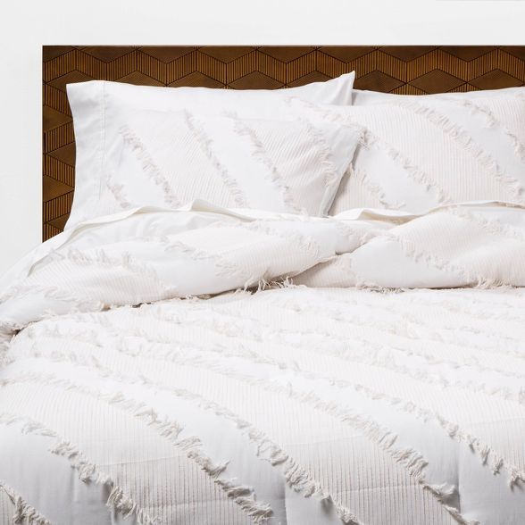 White Diagonal Comforter & Sham Set - Opalhouse™ | Target