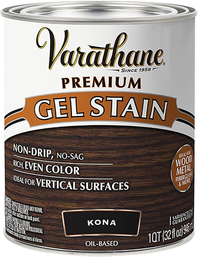Varathane 358174 Premium Gel Stain, Quart, Kona | Amazon (US)