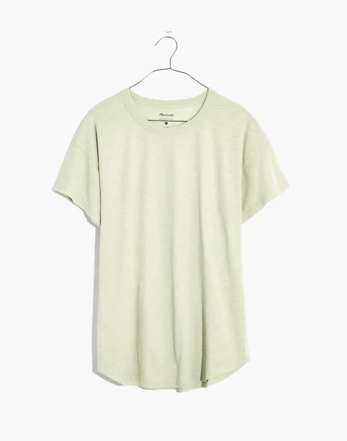 Whisper Cotton Rib-Crewneck Tee | Madewell