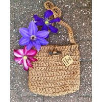 Cross Body Bag, Recycled Cotton Crochet Purse, Boho Brown Yellow Taupe Caramel Black Olive | Etsy (US)