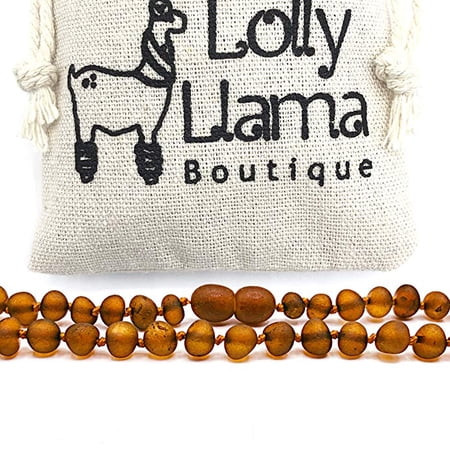 Baltic Amber Teething Necklace for Babies by Lolly Llama - Teething Relief for Baby - Raw Baltic Sea | Walmart (US)