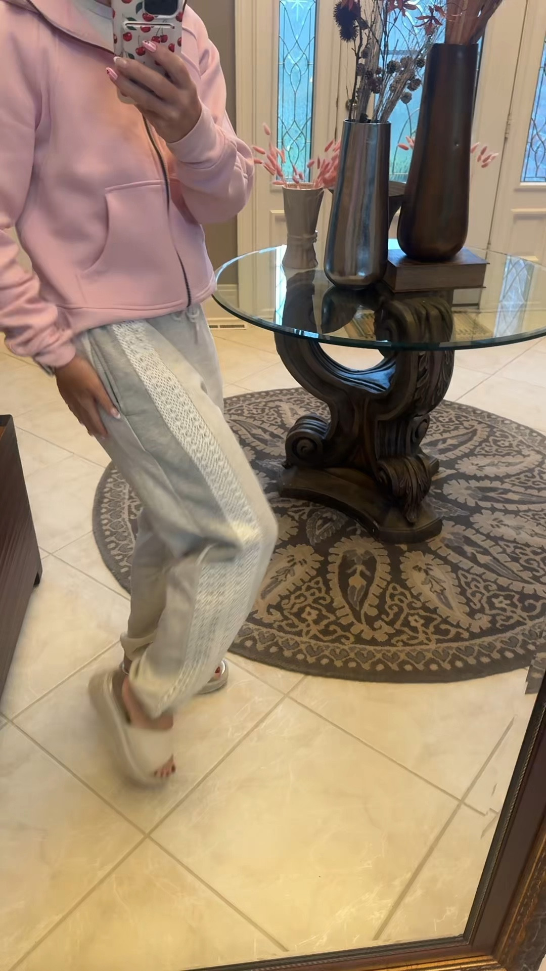 LOVE these Daily Practice Lace-Inset jogger- sweats! So so cute and comfy! 