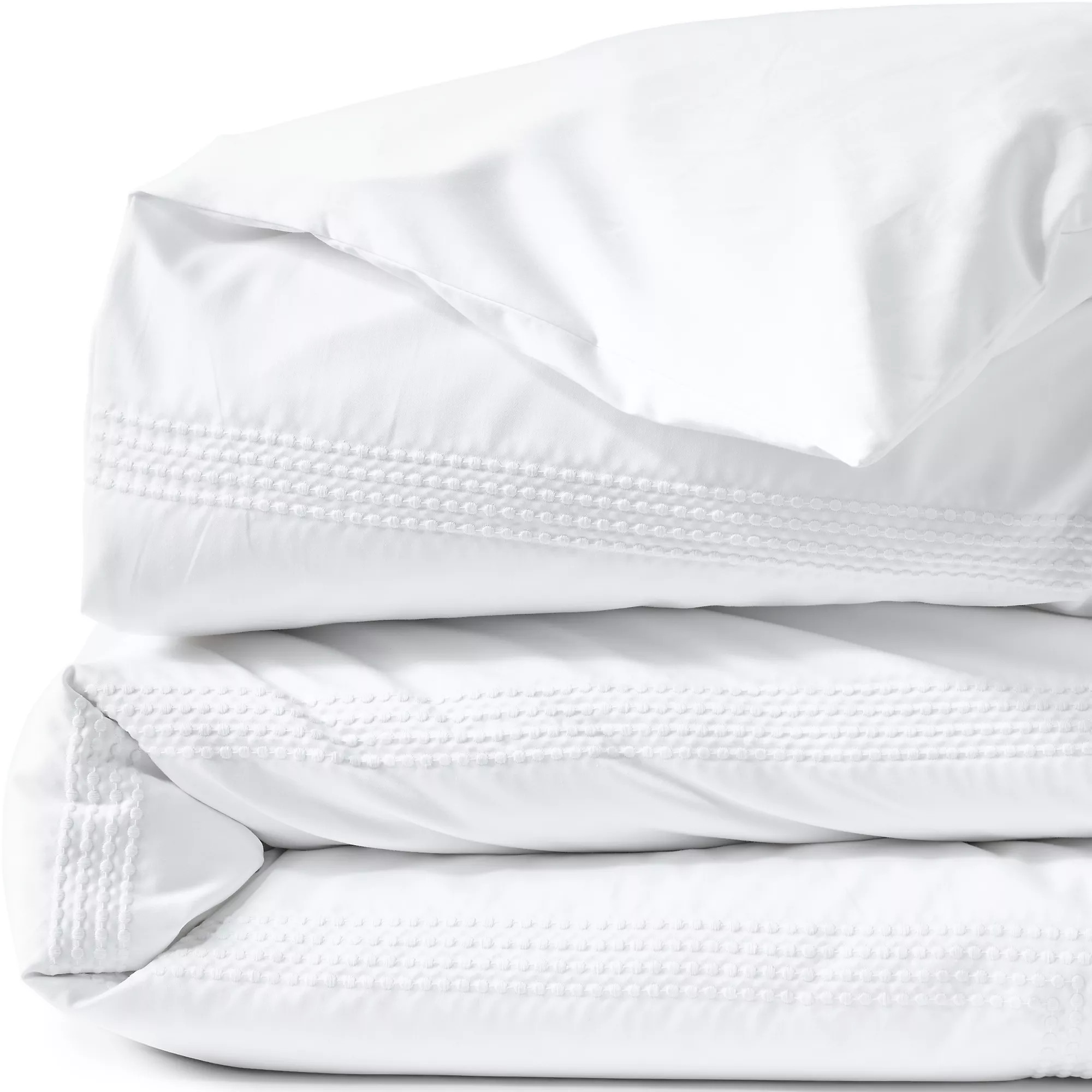 400 Thread Count Premium Supima Cotton No Iron Sateen Embroidered Duvet Bed Cover | Lands' End (US)