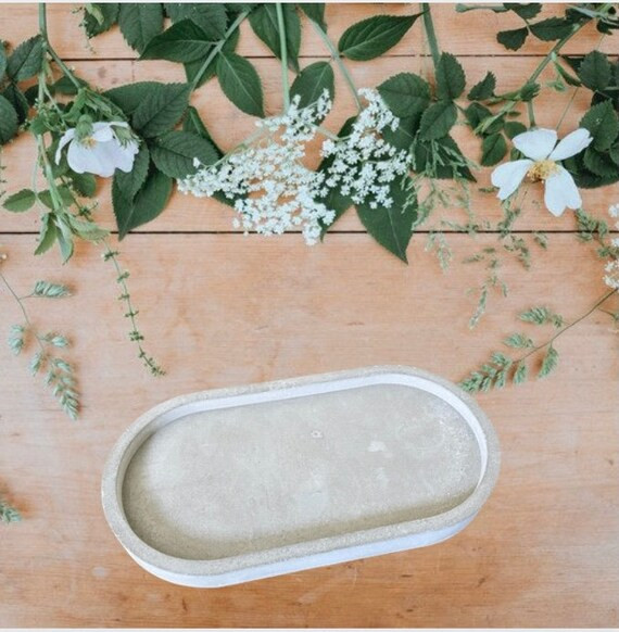 Concrete Oval Catchall Tray | Etsy (US)
