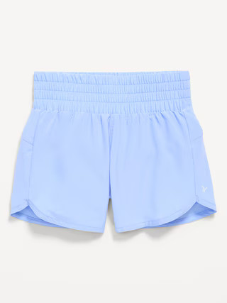 High-Waisted Dolphin-Hem Run Shorts for Girls | Old Navy (US)