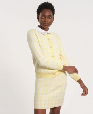 Women's Long-Sleeve Gingham Cardigan | Macy's