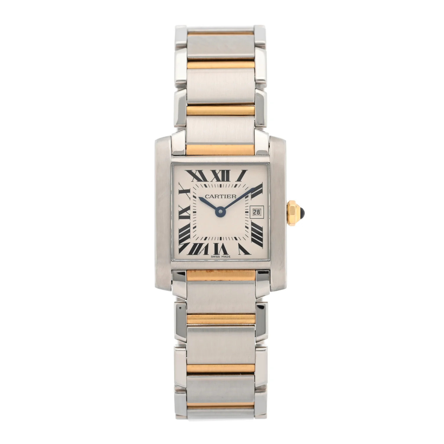 Cartier Stainless Steel 18K Yellow Gold 25mm Tank Francaise Quartz Watch 1884692 | FASHIONPHILE (US)