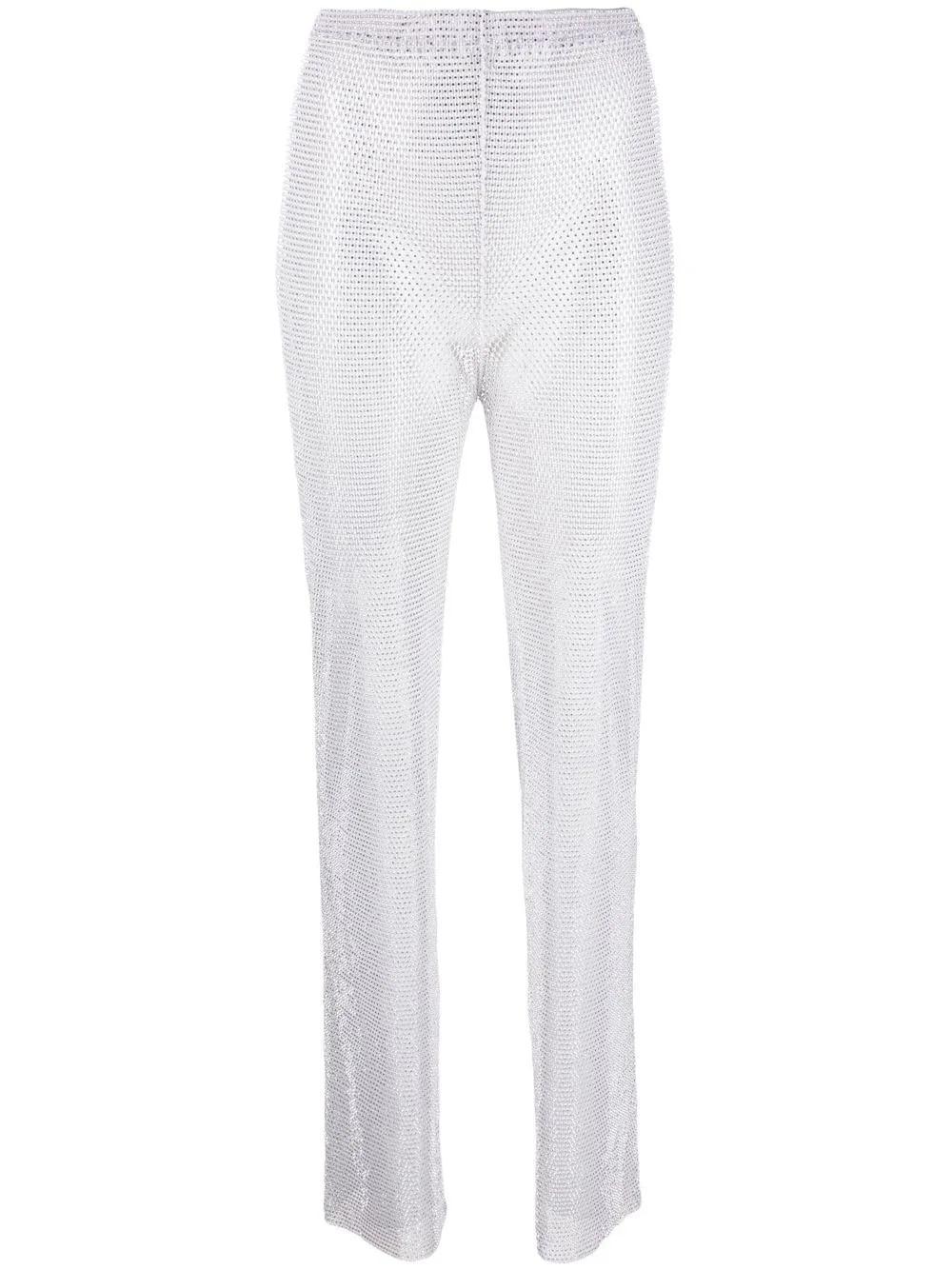 rhinestone-embellished sheer trousers | Farfetch Global