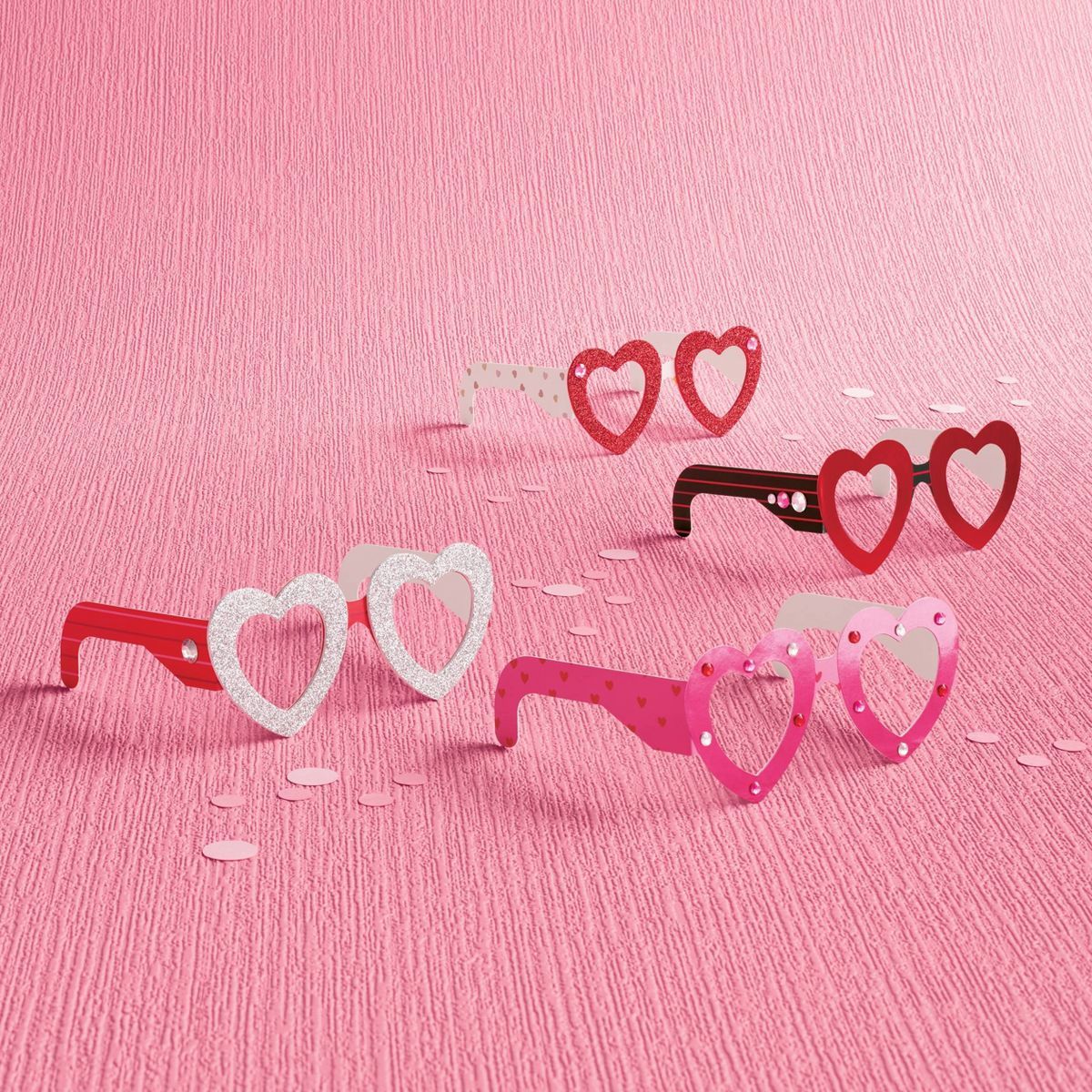 20ct Valentine's Kids Classroom Activity Kit Heart Glasses - Spritz™ | Target