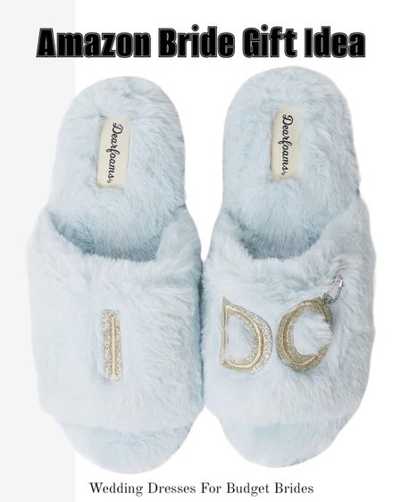 Look at these precious light blue slippers! A great bride gift idea. 

#bridalshowergift #engagementgift #giftsforher #bridalslippers #dayofoutfit 

#LTKwedding #LTKfindsunder50 #LTKGiftGuide