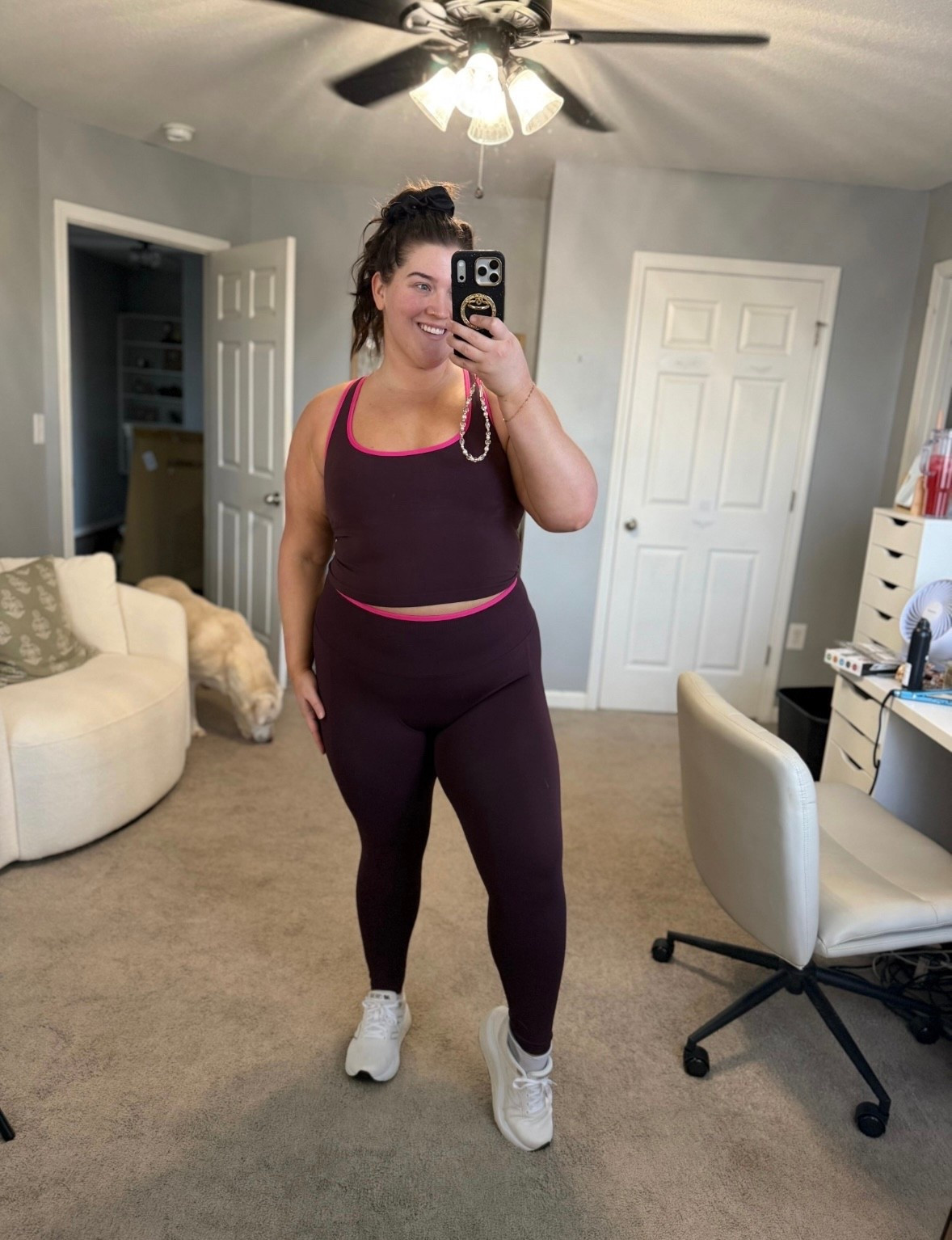 Fabletics has so many gorgeous workout pieces that I actually feel comfortable in. This year my goal is to be more mindful with my movement and I swear cute outfits help with that. This black cherry  ⚫️ 🍒 color is perfect for winter workouts. 
Plus size workout outfit inspo, Fabletics finds 

#LTKSaleAlert #LTKPlusSize #LTKfitnessgoals